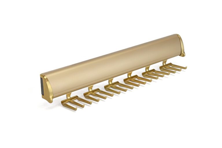 Elite Tie Rack Matte Gold